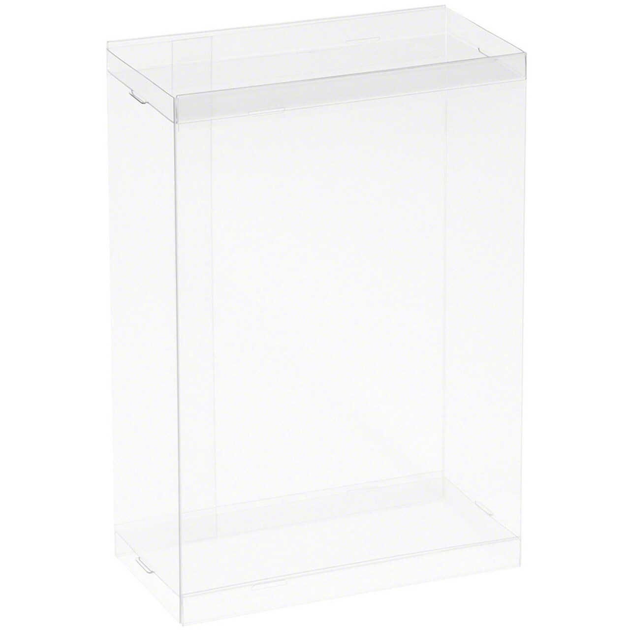 DollSafe Clear Folding Display Box for Large 5-6 inch Dolls and Action Figures, 5" W x 2.5" D x 6.5" H